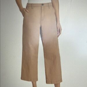 Ella Moss Cropped Wide-Leg Jeans in Camel
